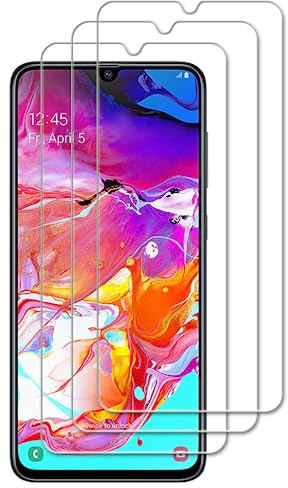 Tzstz 3 Stück Screen Protector, for Samsung Galaxy A70,9H Hardness, Anti Samsung Galaxy A70 Schutzfolie aus gehärtetem Glas