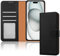 iCatchy for iPhone 15 Plus Phone Case 6.7-Inch with 3 Card Slots Magnetic Closure Stand View Feature Protective Phone Cover compatible with iPhone 15 Plus (Black)