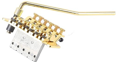 di Ponte Tremolo per Chitarra Elettrica di Ponte Tremolo per Chitarra Ponte Vibrato in Metallo per Sostituzione Stile Floyd Rose (oro)