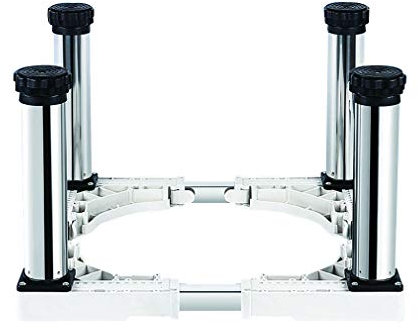 YHJZSM Piedistallo per asciugatrice Supporto per Lavatrice Supporto Universale per Frigorifero Larghezza/Lunghezza Regolabile 40-65 cm Ripiano rialzato in Acciaio Inossidabile Altezza 29-