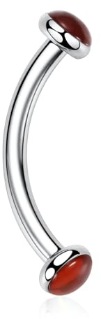 hengkaixuan G23 Titan Augenbrauenpiercing Schmuck Augenbrauenringe Curved Barbell 16G Augenbrauen Bauchnabelring Nabelringe Rook Daith Ohrringe Lippenring Augenbrauenschmuck 6mm-12mm