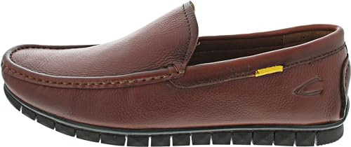 camel active Herren Lederslipper mit Logoprägung Cognac, menswear-40