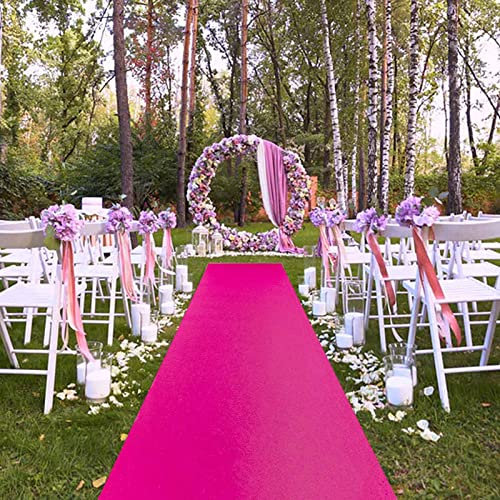 Tapis d'allée Rose pour fête 5m 10m Tapis d'allée pour cérémonie de Mariage, Anniversaire, décorations de Banquet (140gsm Epaisseur)