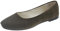 Rojeam Womens Flats Shoes Portable Pumps Ballet Flat Slip-on Ballerina Pumps Shoes Ladies Loafers, Olive Green, Size 6.5