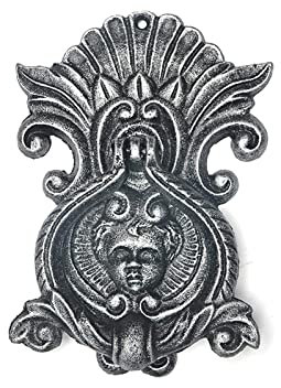 Türklopfer im klassischen Design, Vintage-Haustürklopfer, schmiedeeiserner Engel-Türklopfer, massives Gusseisen, traditionelle Torklopfer für Schrank, Hof, Bauernhaus, Cottage-Dekor, Zugring hoch
