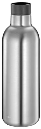 cilio Gourde isotherme Deluxe en acier inoxydable - Bouchon à 360° - Système à double paroi - Incassable et anti-fuite - 18 h chaud et 24 h froid - 650 ml - Hauteur : 24,5 cm - Acier inoxydable
