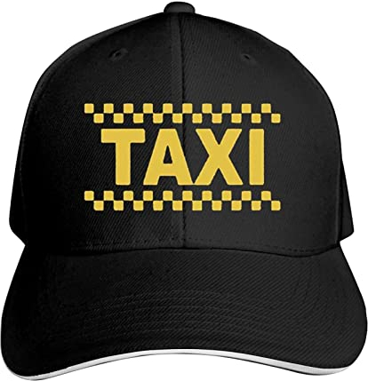 ATOurDealss Taxi Driver Cab Hat Baseball Cap Duck Tongue Cap Outdoor Cap Fashion Black, Schwarz , One size