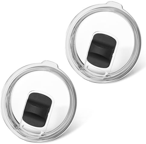 30 oz Tumbler Lids for Yeti, 2 Pack Replacement Lids Compatible for YETI 30 oz Tumbler, 14 oz Mug and 35 oz Straw Mug, Magnetic Slider Switch Spill Proof Tumbler Cover, BPA Free