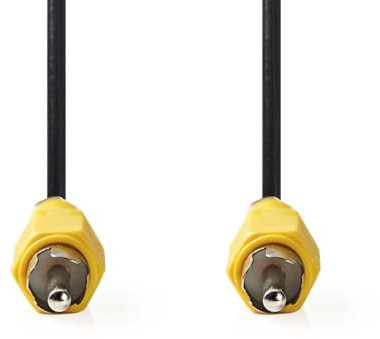 Nedis Cable de vídeo Compuesto - RCA - RCA - Niquelado - 480p - 5.00 m - Redondo - PVC - Negro - Etiqueta