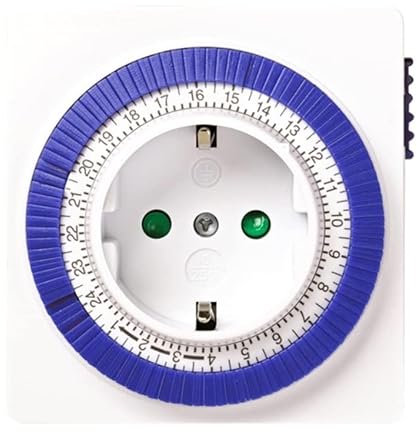 Programador Temporizador 24HS con Ajuste de 15 min, Ideal para controlar el Encendido y Apagado de Dispositivos eléctricos.