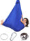 KXTVY Sensorische Schaukel, 150 * 280CM Yoga Vertikaltuch Low Stretch Aerial Silks Yogatuch Zum Aufhängen Yogagurt Trapez Schaukel Yoga Hängematte Set Für Erwachsene(Blue)