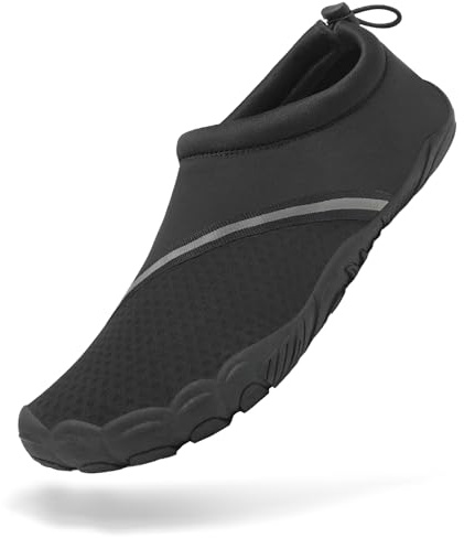 Mishansha Badeschuhe Herren Damen Barfuss Wasserschuhe Dunkelschwarz Gr.42