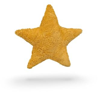 Kleines SENGER NATURWELT Kuschekissen Stern, Gelb| Kuscheliger Begleiter, geeignet ab 3 Monaten | GOTS-zertifiziertes Plüschtier mit herausnehmbarem Wärmekissen zum Erhitzen oder Kühlen