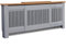 Blisswood Radiator Cover Adjustable Grey Painted MDF Wood Radiator Heating Vertical Slat Cabinet Shelf Living Room Furniture (W 140-204 x H 83.2 x D 19 cm)