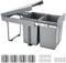 VEVOR Pullout Trash Can for Kitchen Cabinets, 20Lx2 Double Under Sink Garbage Waste Recycling Bin, Under Mount Waste Container, with Heavy Duty Metal Full Extension Sliding System and Handle