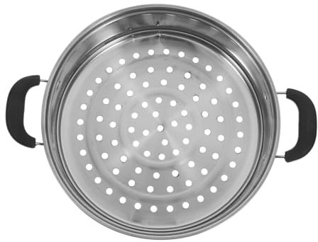 TOPPERFUN Vaporera De Acero Inoxidable Cesta De Vapor Para Cocina Doble Asa Rejilla De Vapor Para Olla Arrocera Para Verduras