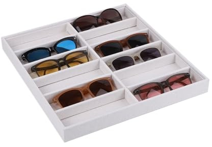 Sunglasses Storage Sunglasses Organizer Jewelry Display Tray For Multiple Eyeglasses Sunglasses Organiser(36x38x3.5cm)