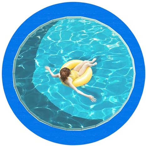 Dubbulon Tapis de Sol pour Piscine,Tapis Épais Rond pour Liner | Revêtement Épais Hommes Femmes Sol Jardin Bateau
