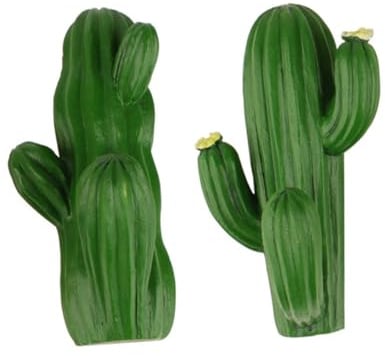 Toyvian Kaktus Wandhaken ohne Bohren, 2er Set Dekorative Design Kleiderhaken aus Harz für Schlüssel Handtücher Taschen Rustikale Wanddeko für Flur Küche Bad