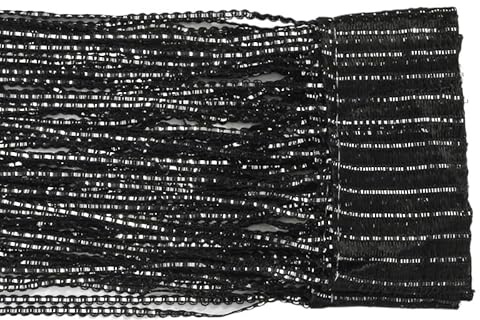 PTNKUIIY Fadenvorhang 2 Stück Fadengardinen 100 X 200 cm Glitzer Fadenvorhang Raumteiler Dekoration Kürzbar Türvorhang Zimmer Fransenvorhang für Hochzeit, Café, Restaurant, Türen, Fenster -Schwarz