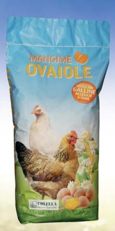 Colella Mangime per Galline Ovaiole, Alimento Completo per Pollame Allevato a Terra, 25 kg