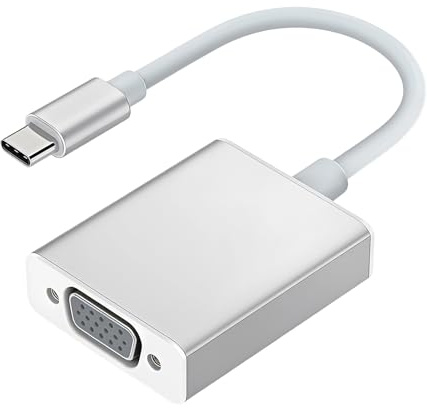 PaYuanRaoTi Adaptateur USB C vers VGA, Adaptateur VGA pour Connexion Ecran Et Projecteur, Adaptateur Vga USB C Et Type C Auf Vga pour Transmission Video Stable Usage Bureau Maison Et Deplacements