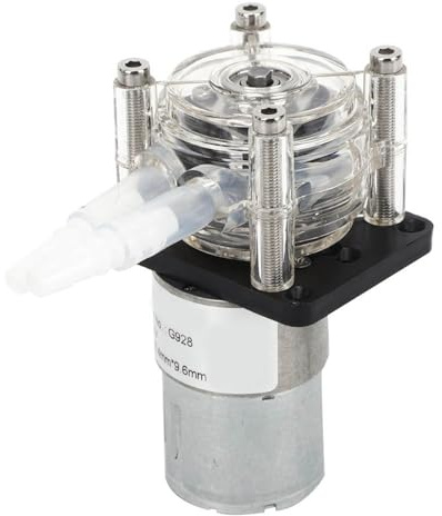 Aolidsive Pompe Péristaltique, Pompe Doseuse à Grand Débit 12 V/24 V avec 500 Ml/min pour Laboratoire d'aquarium, Support à Rouleau en Acier Inoxydable et Tube en Silicone de qualité Alimentaire