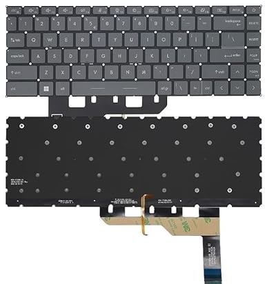 CHUOZSW Tastiera retroilluminata USA/Russa per MSI per Creator Z16 A11UET A12UX MS1571 V194222BK V203022AK Notebook(US Grey Backlit)