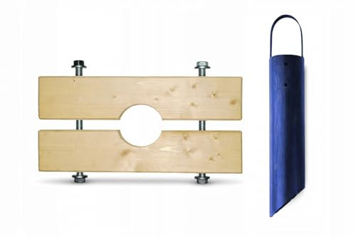 Plunscher Set 108 cm mit Holz-Klemmhalter 125 cm, Seil, Karabiner & Ersatzgummi – Komplettes Brunnenbau Werkzeug zum Reinigen und Vertiefen von Brunnen