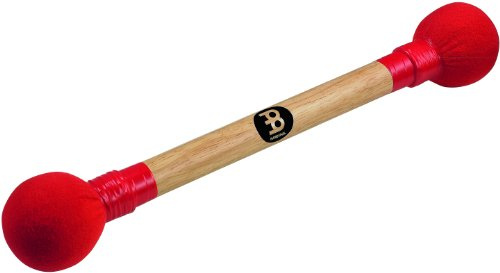 Meinl Percussion SB2-D Double Samba Beater, 40,64 cm (16 Zoll) Länge, mit Zwei 5,08 cm (2 Zoll) roten Filzköpfen, natural/red