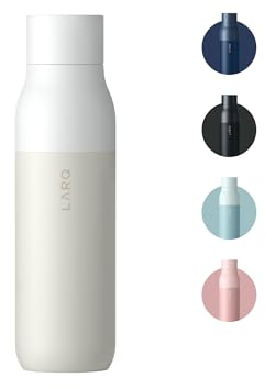 LARQ Bottle Twist Top 500ml - Acier Inoxydable | Sans BPA | Garde l'eau froide 24h et chaude 12h | Voyage et Gym | Finition de Luxe | Garantie de 2 ans, Granite White