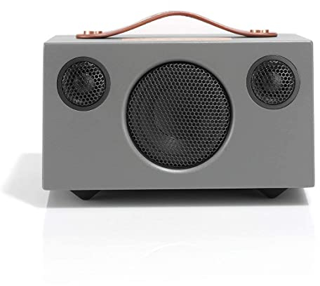 Audio Pro Addon T3+ Grey - Tragbarer Lautsprecher mit Bassreflexbox, Bluetooth & WiFi - Kabelloser Speaker mit USB Out & Digitalverstärker - bis zu 30h Akku