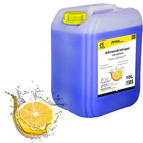 FETEX | Allzweckreiniger 10 Liter | angenehmer Citrus-Duft | sehr hautfreundlich | im gesamten Haushalts- und Gewerbebereich