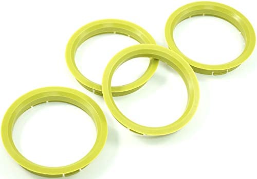 4x Zentrierringe 72,5-66,6/72.5 auf 66.6 Gelb