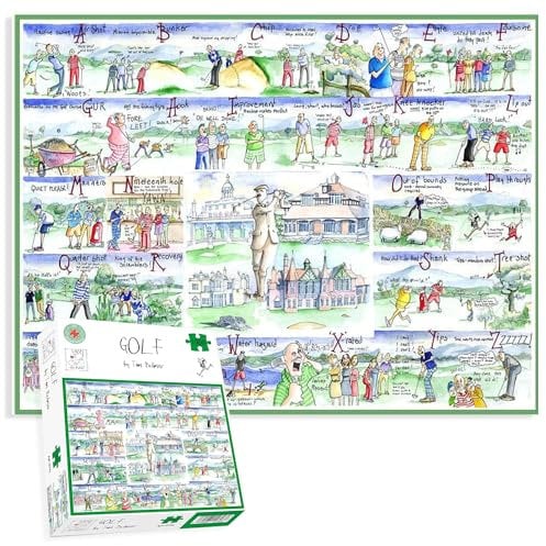 Golf von Tim Bulmer - 1000-teiliges Puzzle für Erwachsene, Großes Puzzle 66cm x 50cm groß. Herausfordernd zu vervollständigen, Aber unterhaltsam und humorvoll.