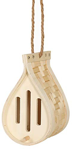 Dehner Natura Premium Insektenhotel Lepido, Insektenhaus / Nistkasten für Bienen/Schmetterlinge/Käfer, ca. 21 x 13.5 x 13 cm, Bambus/Sperrholz, natur