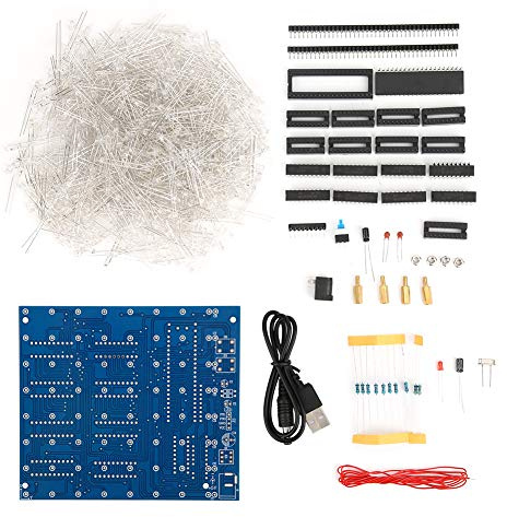Fafeicy 8 x 8 x 8 3D LED Würfel Light Kit, 3D LED Light Squared Kit, DIY handgemachte Home Decoration, für Cube Red Ray(Blau)