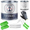 Fliesenlack SEIDENMATT Nachtblau RAL 5022 Blau Fliesenfarbe für Bodenfliesen & Wandfliesen mit Lackier-SET (X300) und Verdünnung // Hamburger Lack-Profi (1 L)