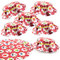 Logbuch-Verlag 25 runde Deckchen für Marmeladen Gläser aus Papier Ø 14,8 cm rot weiß Deko Dosen Marmeladengläser Konfitüre