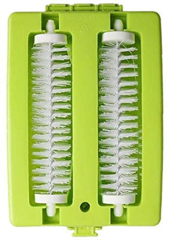 Ayrsjcl Teppichabwehrbürste Doppelbürste Kopf Handheld Tischbürste Kunststoff Kehrmaschine Krümel Schmutz Reiniger Roller Werkzeug (zufällige Farbe)