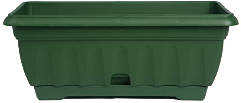 Seat Flor Vaso per balcone, fioriera da balcone, vaso porta fiori, cassetta porta fiori (50 cm, verde)