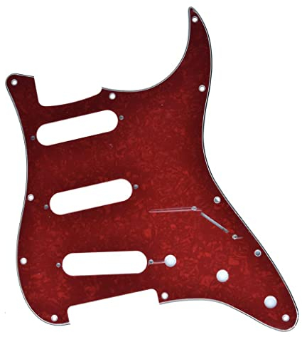 KAISH 11 Loch ST/Strat Style Pickguard SSS Pick Guard für USA/Mexico Stratocaster/Strat Red Pearl