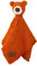 SIGIKID 39632 Strick-Schnuffeltuch Bär Knitted Love, kuschelweiches Schmusetuch aus Baumwollstrick Einschlafhilfe und Tröster für Babys & Kinder von 0-36 Monaten, Orange, 40x40x7 cm