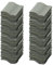 60 Pieces Roof Tiles Dollhouse Decoration 1/16, Gray S Shape