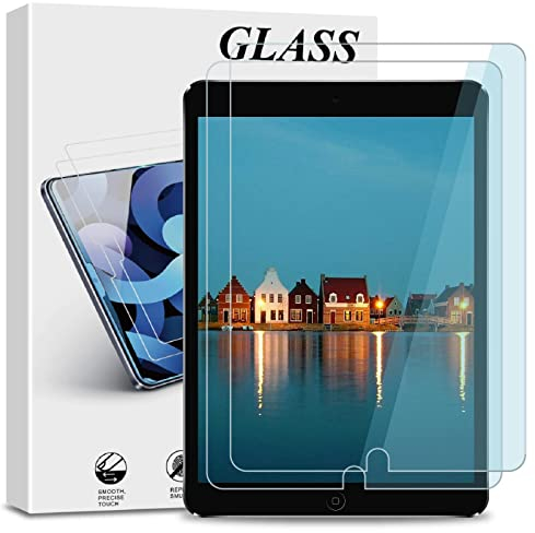 Cnarery 2 Stück Schutzfolie für iPad 10.2 2021/2020/2019 (iPad 9./8./7. Generation) 9H Härte, Hülle Freundllich Anti-Kratzen Anti-Bläschen Displayfolie Schutzglas Displayschutz für iPad 9/iPad 8