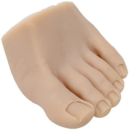 Faux Modèle de Pied en Silicone Souple pour la Pratique du Faux Pied D'entraînement, Faux Outil de Pied pour les Ongles | Affichage Artistique | Modèle Demi-pied (La gauche)