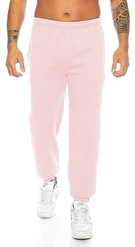 Raff & Taff Pantalon pour homme M à 8XL | Pantalon de sport Pantalon de survêtement Pyjama Grandes tailles Pantalon fonctionnel Pantalon de survêtement | Coton de qualité supérieure (RT-T-405), Rose,