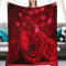 HATEGE Couverture Polaire 130x150 Rose Rouge, Plaid Girl Holiday Romance en Flanelle 1 Personne Doux et Chaude imprimée en 3D Couvertures pour Salon Canapé Canape Lit