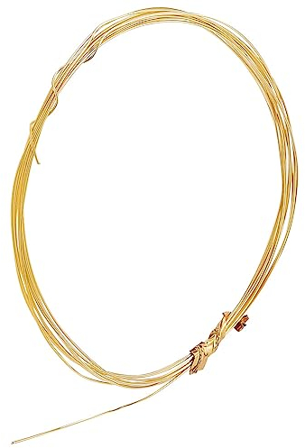 PH PandaHall 1 Bundle 925 Argento Sterling Filo Dorato 26 Gauge Filo Metallo Artigianato Filo Flessibile Artistico Floreale Gioielli Filo per Perline per Collana Bracciale Gioielli Perline Scultura
