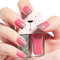 Pink Glitter Nail Polish, 2 in 1 Quick Dry & Long Lasting Nail Varnish Water Based Breathable Natural Nail Polish No Need Baking Pearl Nail Polish Nail Paint for DIY Nail Art